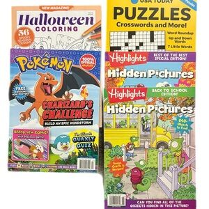 Assorted Puzzle and Coloring Books